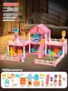 Casa de Juego de Amazon Transfronteriza Casa de Muñecas Set Infantil Villa de Simulación Juguete para Niña Villa Princesa Castillo Generación