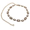 Cadena de Cintura Étnica de Lujo Ligero Vintage para Mujer con Incrustaciones de Pedrería Sentido del Diseño Cadena Dorada para Falda Estilo Corte Accesorios