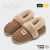 Pantuflas de Algodón Impermeables para Mujer 2026 Nuevo Estilo Otoño Invierno Nuevo Interior Hogar Antideslizantes Cálidas Suela Gruesa Se Pueden Usar al Aire Libre Pareja