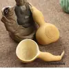 Colador de calabaza natural Malla de filtro de té Cuchara de personalidad creativa Set de té Kung Fu Cuchara de té Accesorios para la ceremonia del té