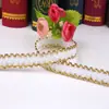Borde de Encaje Dorado Multicolor al por Mayor en Stock del Fabricante, Accesorios de Hilo Dorado y Plateado para Ropa y Cortinas, Borde de Encaje Multicolor