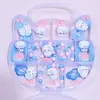 Accesorios para el Cabello de Niños Set de Collar de Kt Cat Princesa Elsa Color Macaron Pulsera para Bebé Niña Regalo de Día Festivo para Niños