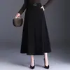 Falda Elegante de Mujer de Línea A de Longitud Media, Cintura Alta, Adelgazante, con Bolsillos, Empalme Decorativo Tridimensional, Nueva de Otoño 2026