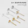 Aretes Chapados en Oro de 14K con Cuentas Colgantes, Materiales para Aretes DIY Hechos a Mano, Pines para Aretes, Materiales para Joyería, Accesorios