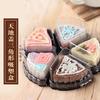 Caja triangular para pastel de luna con tapa negra, para postre, helado y pastel de luna.