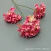 Flores Artificiais de Hortênsia para Casamentos, Atacado Transfronteiriço Amazon Arranjos de Flores de Hortênsia Pequena de Três Cabeças, Decoração de Casa Flores Falsas