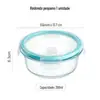 Tigela de Vidro Borossilicato Baixo, Segura para Micro-ondas, Marmita Retangular, Recipiente para Armazenamento de Alimentos, Seguro para Geladeira, Resistente ao Calor, Grau Alimentício