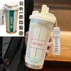 Taza Termo de Bádminton a la Moda, Taza de Agua Deportiva Personalizada con Popote, Taza de Café con Doble Boquilla para Hombres y Mujeres, Gran Capacidad, Alto Valor Estético