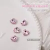 Pó leve flor de cerejeira rosa fundo pontiagudo em forma de diamante amor gordura lado floco de neve cristal açúcar borboleta k9 vidro unha jóias atacado