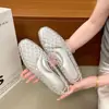 Sandalias de mujer online transfronterizas, chanclas casuales planas de malla hueca de gelatina para playa, venta al por mayor
