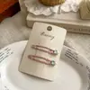 Pinza Oval para el Cabello con Perlas y Pedrería Estilo Coreano, Pasador Sencillo y Elegante para Flequillo, Accesorio Versátil para el Cabello