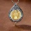 Colgante de plata tailandesa con mosaico de mamut y marfil del zodiaco Benmingfo Jiugong Bagua para hombres y mujeres, regalos de alta gama.