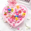 Anillos de Resina de Gemas de Dibujos Animados de 36 Piezas Más Vendidos Set de Anillos de Plástico para Niñas de Preescolar