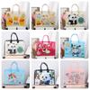 Bolsa de Fieltro de Equipaje de Dibujos Animados de Gran Capacidad Moderna y Conveniente Bolsa Grande con Cremallera Equipaje para Niños Bolsa Tote de Almacenamiento para Viajes