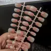 Unhas Vestíveis de Tamanho para Manicure, Unhas Prontas, Unhas Pré-Fabricadas, Unhas Blush, 30 Adesivos, Unhas Postiças Feitas à Mão, Unhas de Selagem