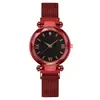 Procesamiento y Personalización de Patrón Romano Popular de Comercio Exterior Cielo Estrellado de Diamantes Imán Perezoso Reloj para Mujer Reloj para Mujer Fabricante de Origen