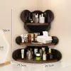 Estante de esquina acrílico para almacenamiento de cosméticos, estante de esquina para perfume, productos para el cuidado de la piel y aromaterapia en el tocador