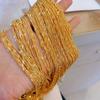 Collar de oro vietnamita para mujer cadena de onda de agua cadena chopin latón chapado al vacío simulación cadena de oro tienda de oro igual