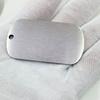 Aço inoxidável escovado militar tag colar dos homens europeu e americano titânio aço tag logotipo laser lettering dog tag