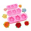 Flor Grande Mediana Pequeña Flor Flip Galleta de Azúcar Mousse Vasitos de Papel Decoración Pastel de Boda Molde de Silicona para Chocolate Dulce