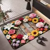 Alfombrilla de suelo de barro de diatomeas estilo felpa 3D para baño, absorbente, felpudo para puerta de baño, antideslizante, resistente al desgaste
