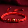 Pulsera de cuerda roja del zodiaco ágata rojo natural pulsera de cuentas de la suerte para hombres y mujeres estilo igual que Putuo Mountain TikTok