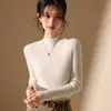 2026 Nuevo Top de Punto de Primera Línea Listo para Usar Ajustado de Cuello Alto para Mujer Otoño/Invierno Ropa Interior Engrosada Adelgazante de Manga Larga