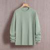 Em estoque plus size 180g Camiseta de Manga Comprida de Algodão Pesado Penteado Ombro Masculino e Feminino Solto Grande Edição Manga Longa Roupas de Outono