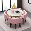Mesa de Negociação e Conjunto de Cadeiras para Recepção de Luxo Leve Mesa Redonda Pequena de Celebridade da Internet Mesa de Conferência de Escritório Mesa e Cadeiras para Reunião de Loja e Jantar de Convidados