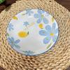 Plato de cocina de cerámica para el hogar, engrosado bajo esmalte, estilo pastoral simple, puesto de venta caliente, vajilla, plato de cerámica