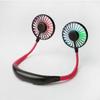 Ventilador de pescoço pequeno transfronteiriço com carregamento USB e luzes coloridas terceira geração de uma geração de cabelo