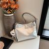 Bolso de mano suave de gran capacidad para mujer, bolso de hombro versátil, bolso cruzado informal sencillo, de moda, 2024