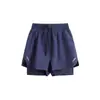 Nuevos shorts de verano de doble capa, imitación de dos piezas, anti-exposición, versátiles para correr, fitness, adelgazamiento y pantalones deportivos para ciclismo