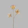 Série de Flores Artificiais Douradas Cuidadosamente Selecionadas: Eucalipto, Flores Pequenas em Forma de Leque, Hortênsias, Orquídeas Phalaenopsis, Decorações de Balde da Fortuna para o Ano Novo e Festival da Primavera