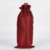 Embalagem de Garrafa de Vinho Novo Transfronteiriça Saco de Linho Embalagem de Presente para Vinho Tinto Saco de Presente com Cordão Saco de Embalagem para Vinho Tinto de Linho