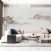 Novo papel de parede para parede de fundo de TV com pintura de paisagem chinesa papel de parede para parede de sofá parede tecido de parede papel de parede para sala de estar mural pintura chinesa clássica tecido de parede
