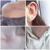 Pernos para Piel Planos F136 de Titanio 5A Europeos y Americanos, Accesorios de Cabeza de Clavo Incrustada, Pernos para Injertos de Piel, Joyería para Piercings con Rosca de 0.9/1.2