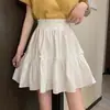 Falda Fina de Verano para Mujer Verano Pequeña 150 Cintura Alta Falda Corta de Corte A Falda Plisada Falda de Paraguas Falda Blanca Impermeable