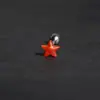 Uña de lengua de estrella perlada acrílico estrella de cinco puntas anillo de lengua de acero inoxidable joyería de piercing corporal nueva transfronteriza