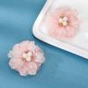 Pequeña flor para el cabello dulce y fresco para niña, accesorios para el cabello, pinza para el cabello, tela, malla, flor hecha a mano, flor artificial, joyería DIY