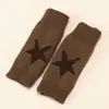Guantes de media mano de estrella de cinco puntas para hombres y mujeres, guantes de punto cálidos de otoño e invierno, guantes cálidos de moda de media mano, mangas falsas versátiles