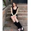 Botas Vaqueras Occidentales de Suela Gruesa para Aumentar Altura, Estilo Nuevo 2025, Chanclas de Tira, Botas Largas para Mujer Tendencia