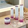 Conjunto de Frascos de Vidro Base Diamante Cosmético em Estoque Frasco com Bomba 110ml Frasco para Creme 45g Sub-Frascos Venda por Atacado
