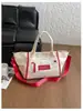 Bolsa de lona estampada de gran capacidad, bolsa tote versátil para mujer, nuevo modelo de verano, bolso de hombro de aspecto elegante, bolso cruzado de moda