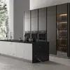 Gabinetes de Acero Inoxidable, Cocina Integrada Personalizada, Encimeras de Piedra de Cuarzo Personalizadas, Gabinetes de Pared, Paneles de Puerta de Gabinete Prensados con Película, Lujo Accesible y Normcore