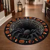 Alfombra redonda de terciopelo de cristal con efecto 3D transfronterizo para Halloween, felpudo de Halloween, alfombra de decoración festiva para sala de estar del hogar