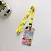 Estuche para Tarjetas Estudiante Winnie the Pooh con Cuerda Larga Estuche Protector para Colgar Tarjeta de Comida en el Cuello Estuche para Tarjeta de Acceso Tarjeta de Autobús Hebilla Tarjeta Anti-pérdida