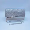2025 Fábrica Transfronteiriça Quente Brilhante Glitter Bolsa de Noite Feminina Bolsa de Casamento Bolsa de Banquete Bolsa Mensageira Grande Capacidade