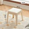 Taburete de Plástico Apilable para Uso Doméstico, Moderno y Sencillo, Cómodo para Sentarse Largo Tiempo, Taburete Acojinado Suave para Cambiar Zapatos, Almacenamiento en Sala de Estar, Taburete Bajo para Niños