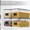 Tarro Sellador de PP Caja de Almacenamiento de Cocina con Anillo Sellador Negro Contenedor Multiespecificación Caja de Almacenamiento de Cereales Kit Combinación